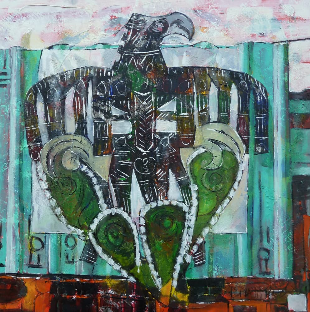 Mystic Tribal Eagle by Barbara Piatti — canvas wall art