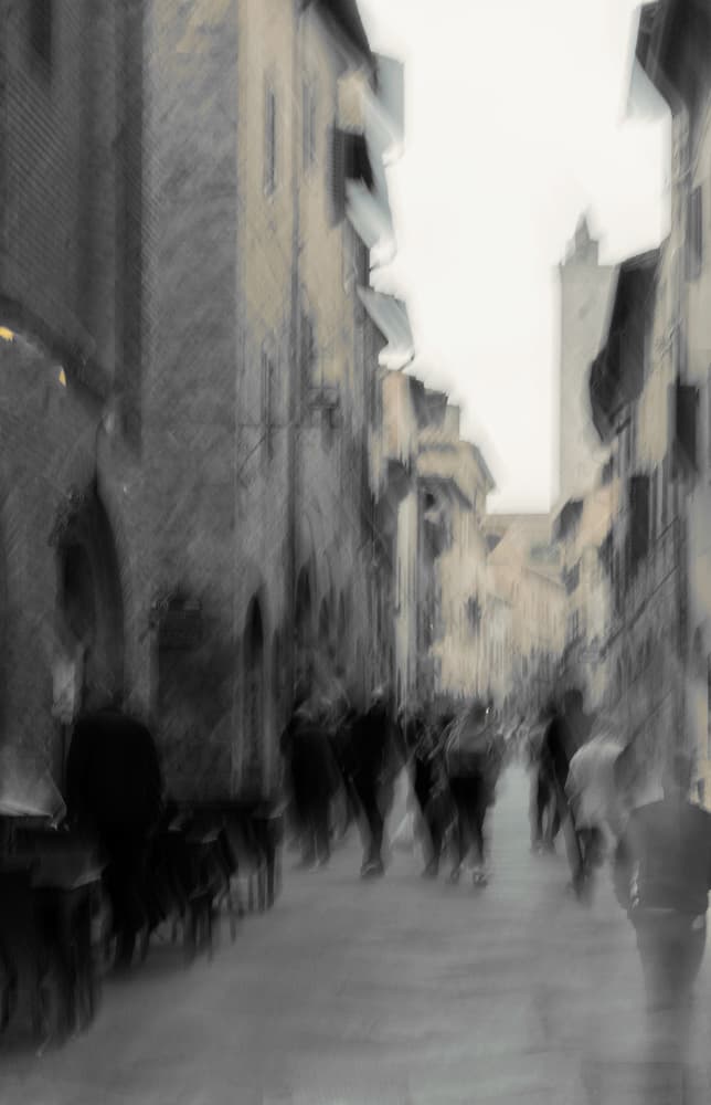 Old Town Street Motion by Rachel Pansky — canvas wall art