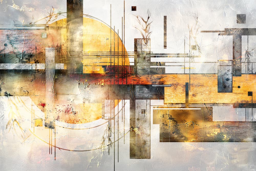 Golden Geometric Texture by Rafal Kulik — canvas wall art