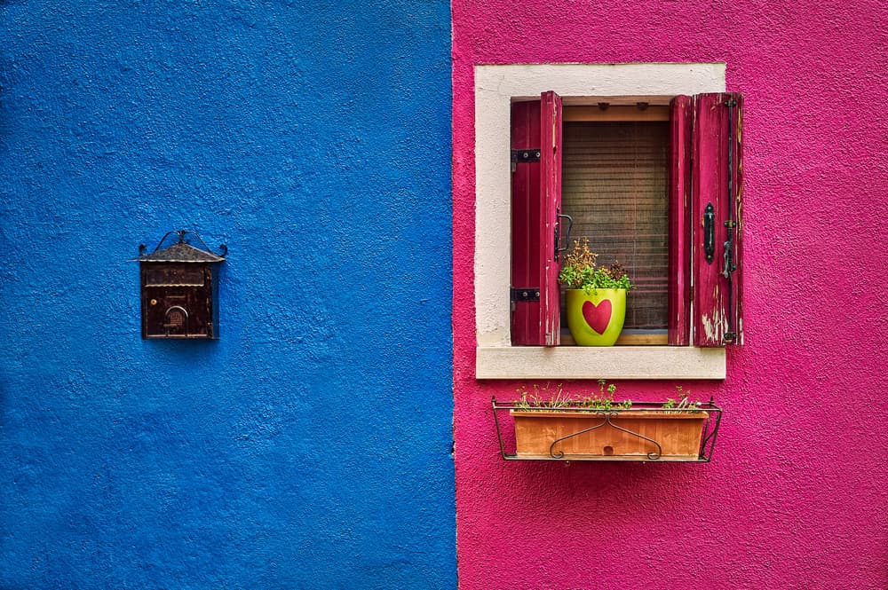 Colorful Window and Mailbox by Denis — canvas wall art