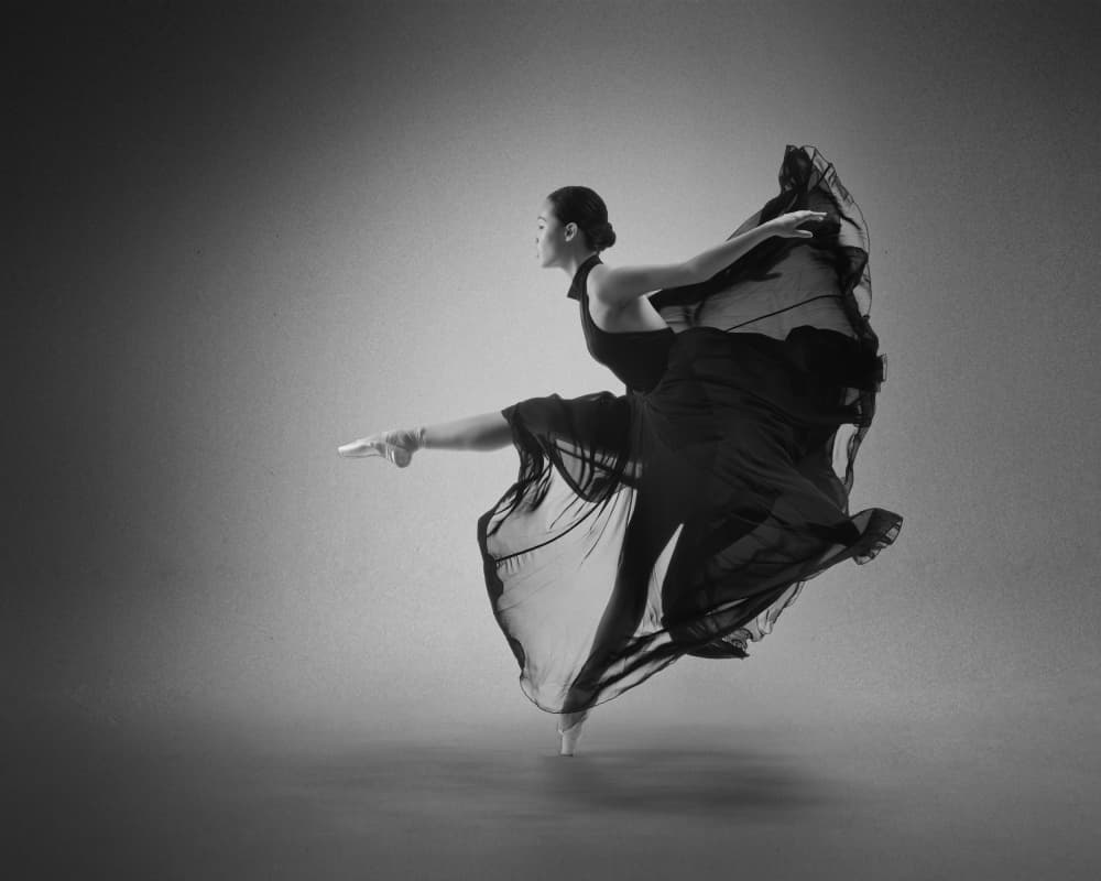 Graceful Ballet Leap by Rob Li — canvas wall art