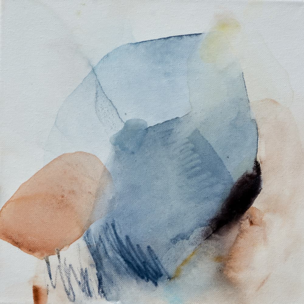 Soft Blue Brown Abstract by Arohika Verma — canvas wall art