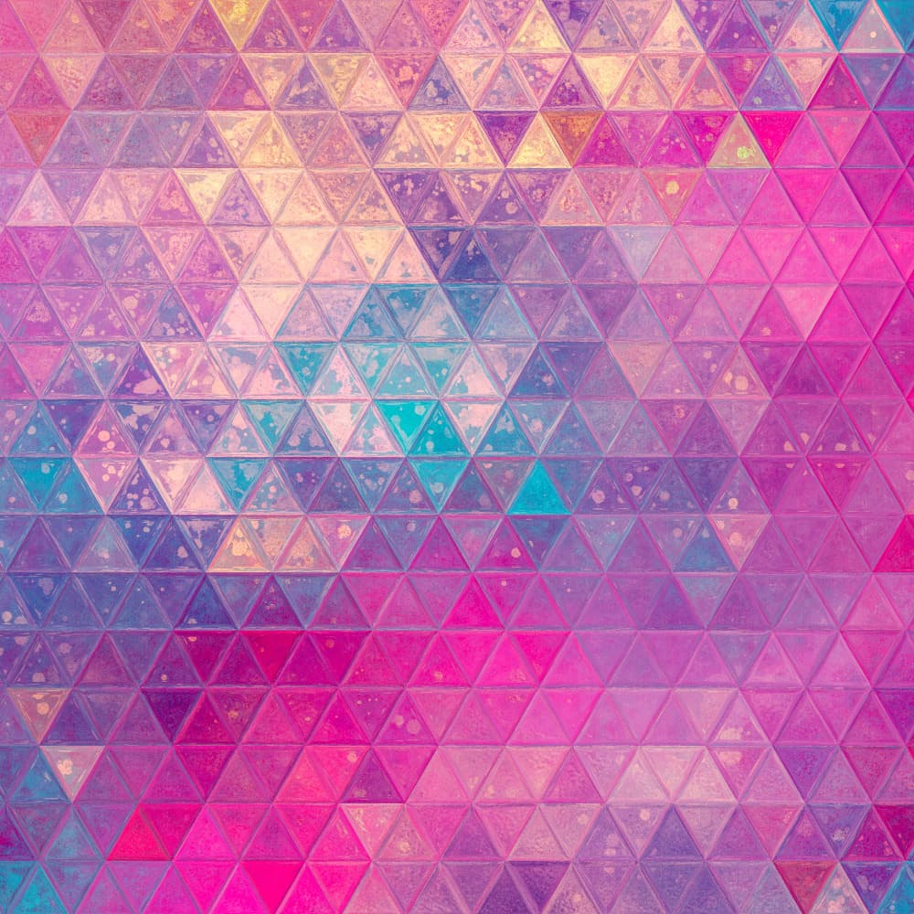 Vibrant Geometric Triangles by Justyna Jaszke — canvas wall art