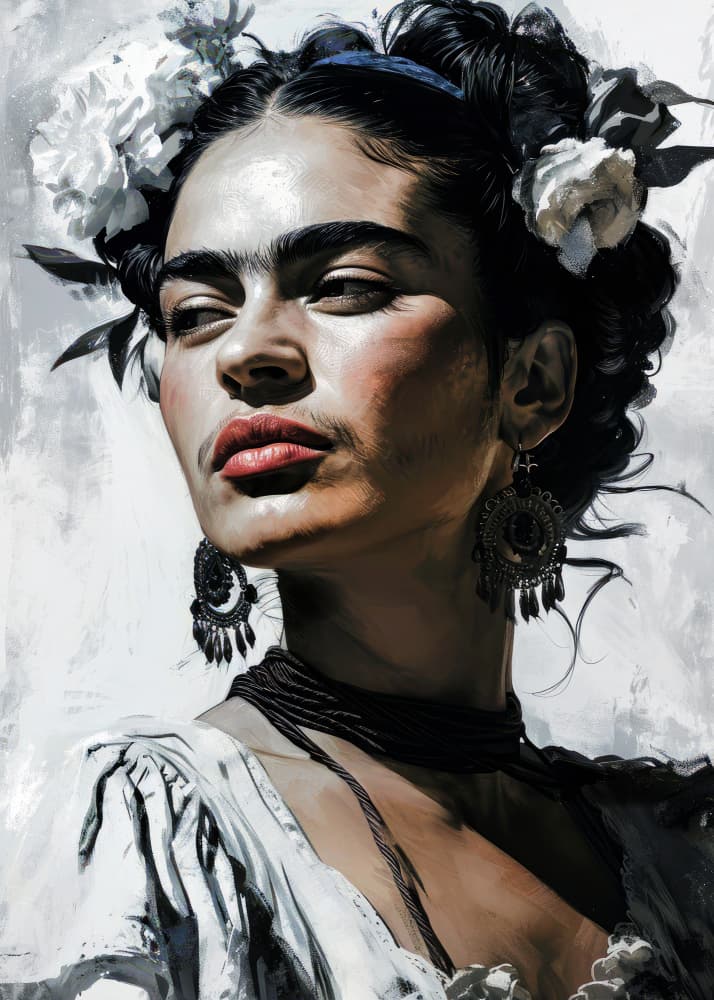 Strong Floral Portrait by Justyna Jaszke — canvas wall art