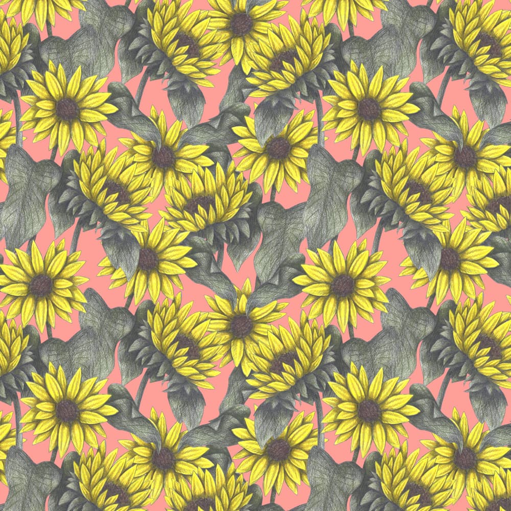 Sunny Floral Pattern by Cecilia Battaini — canvas wall art