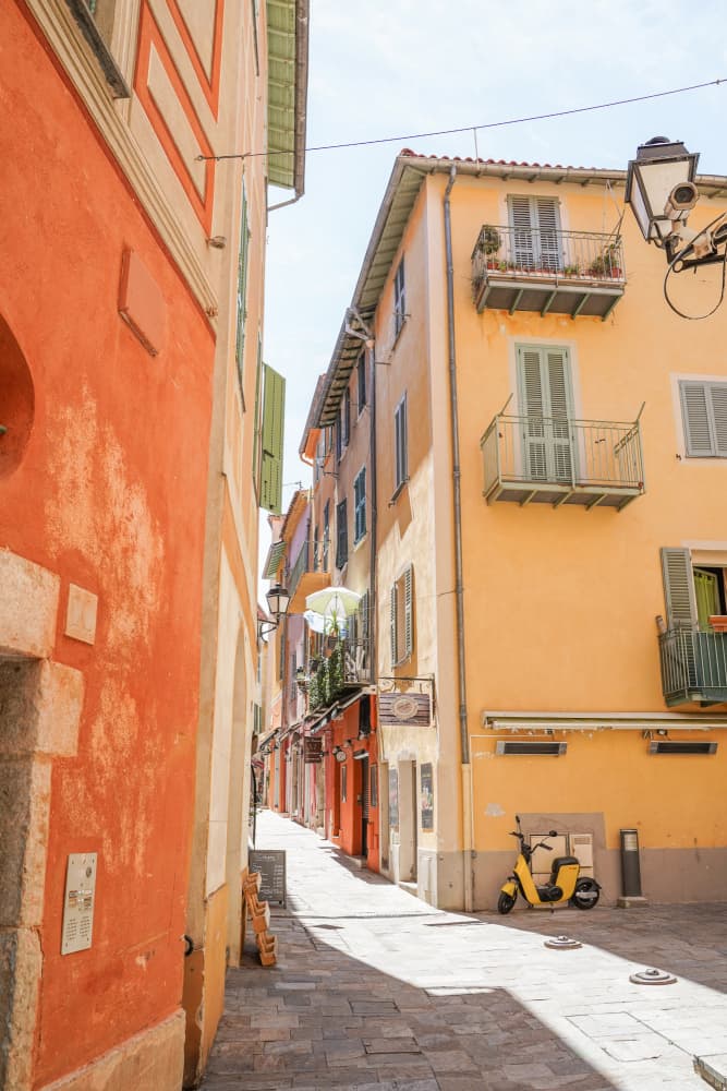 Sunny Mediterranean Street by Henrike Schenk — canvas wall art