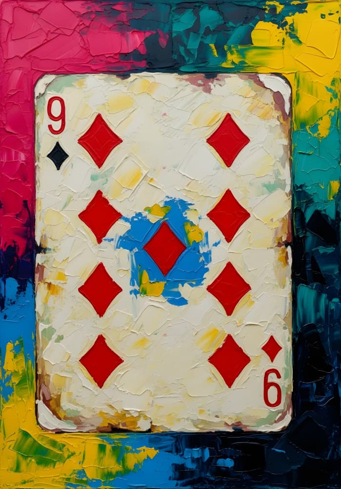 Nine Diamonds Abstract by HUGO — canvas wall art