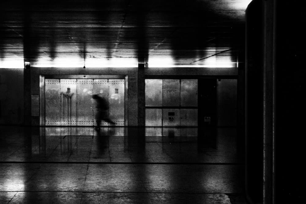 Blurred City Figure by Paulo Abrantes — canvas wall art