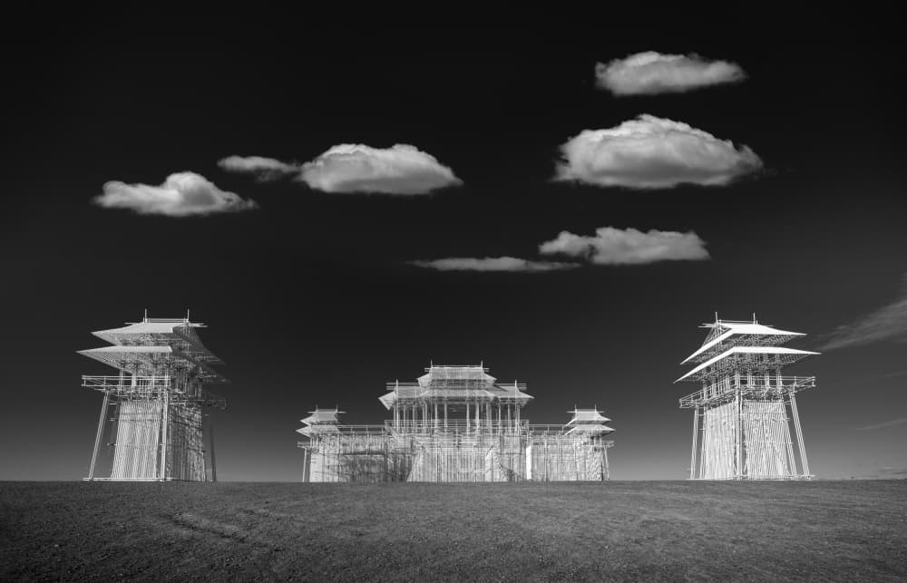 Surreal Architectural Landscape by Songlin Xu — canvas wall art