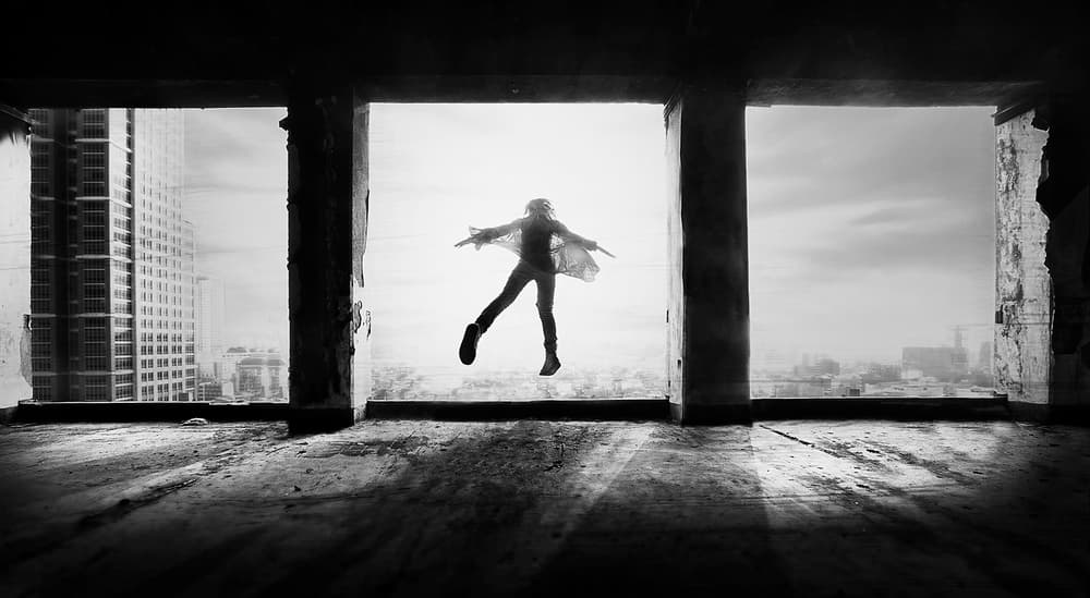 Floating Above The City by Sebastian Kisworo — canvas wall art