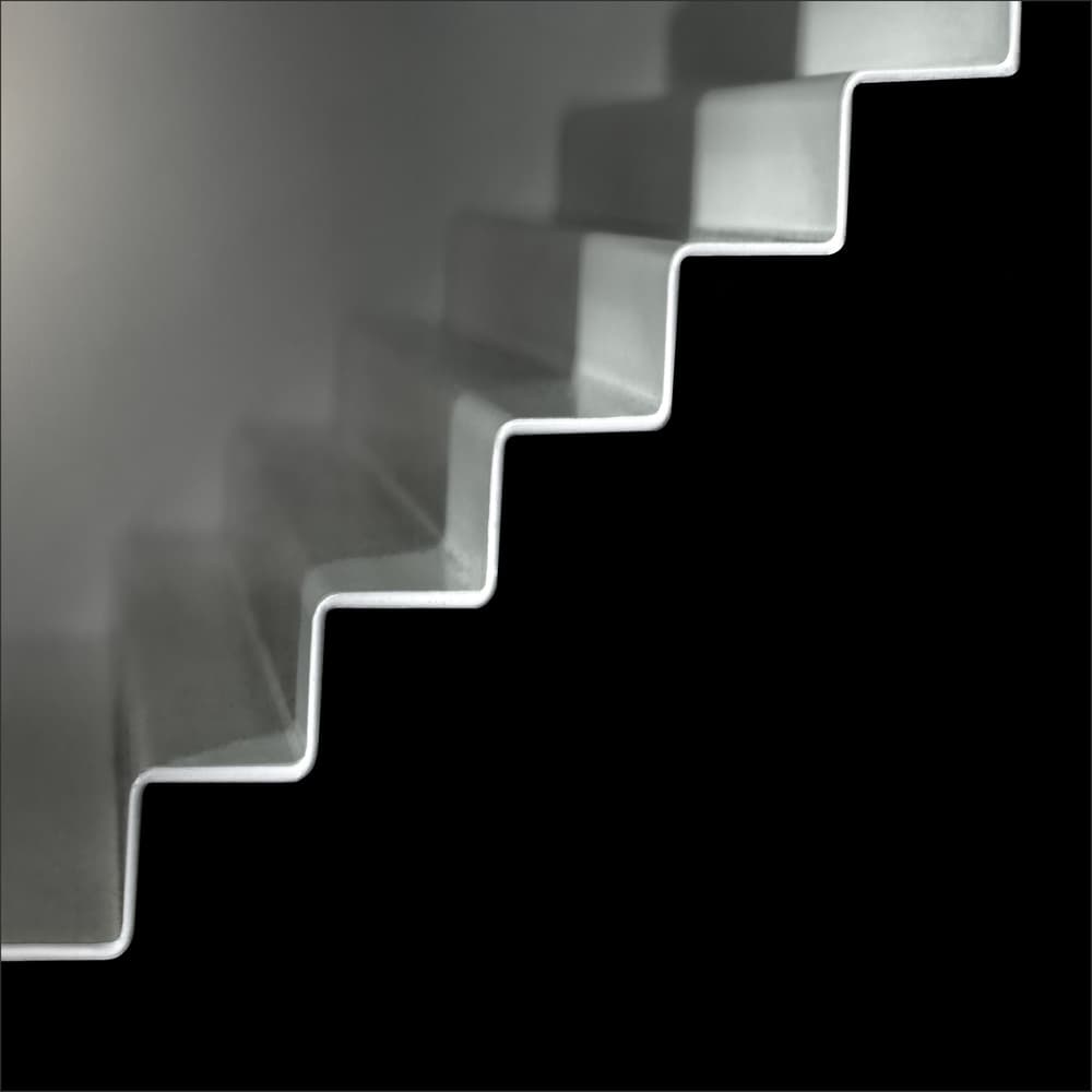 Minimalist White Steps by Gilbert Claes — canvas wall art