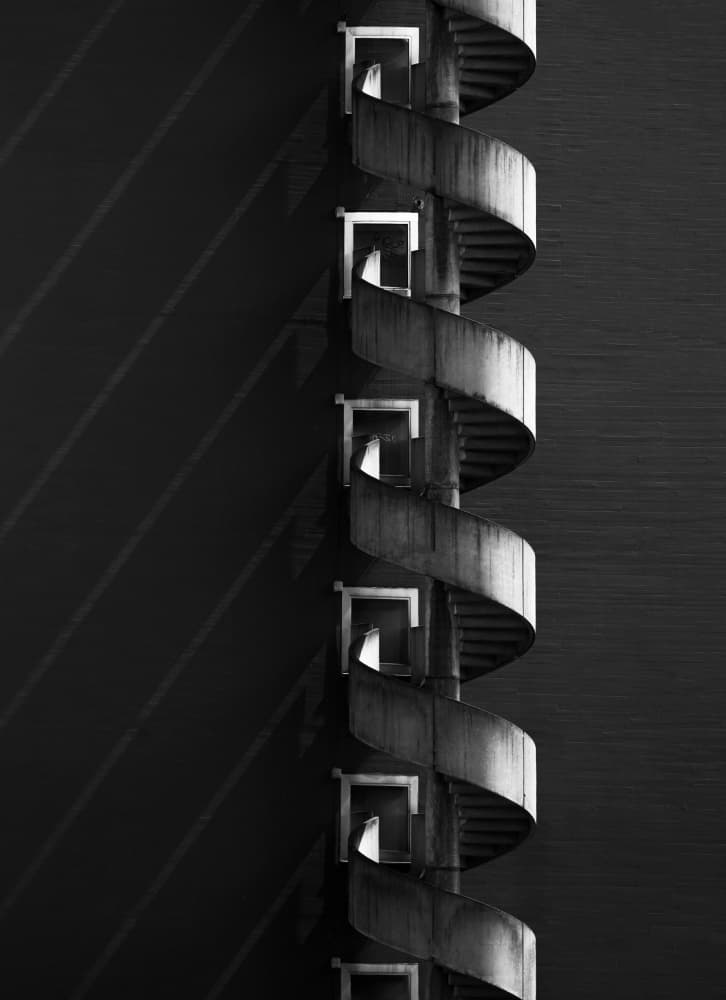 Spiral Concrete Ascent by Streiff Marcel — canvas wall art