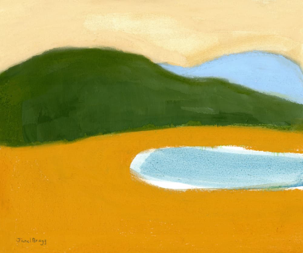 Serene Abstract Landscape by Janel Bragg — canvas wall art