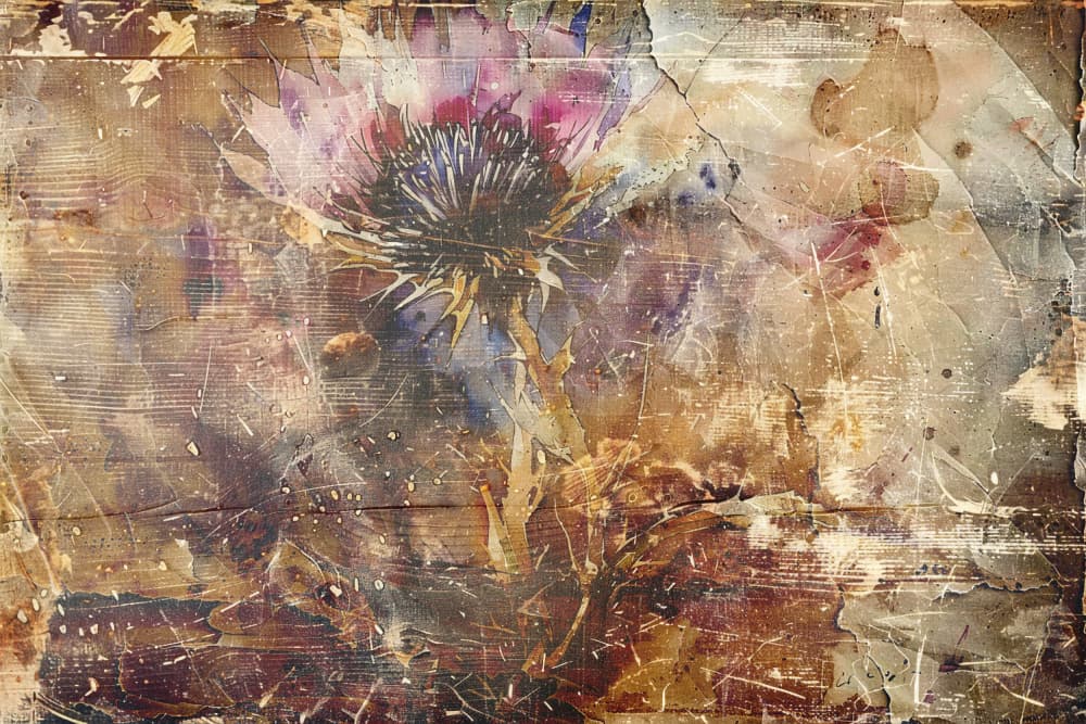 Vintage Thistle Blossom by Rafal Kulik — canvas wall art