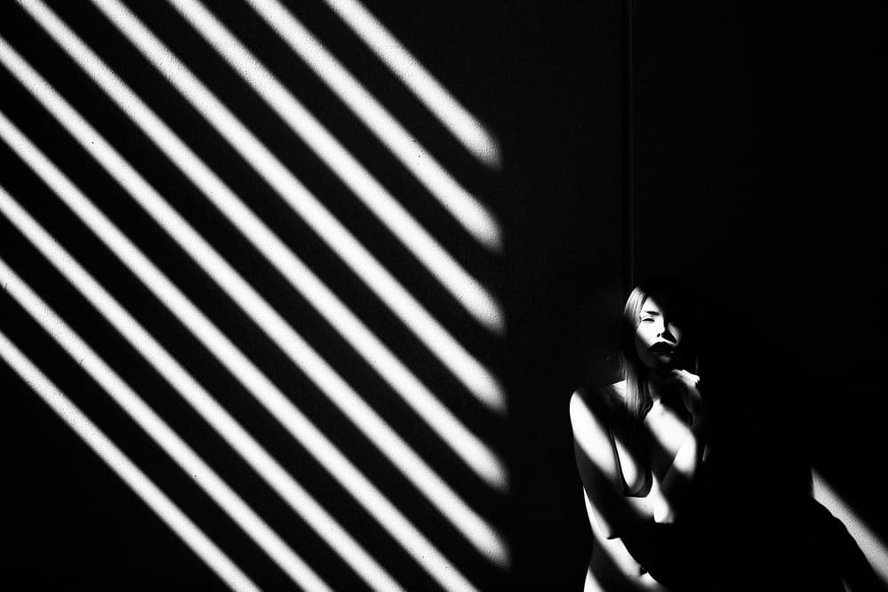 Dramatic Shadows Nude Woman by Ruslan Bolgov — canvas wall art