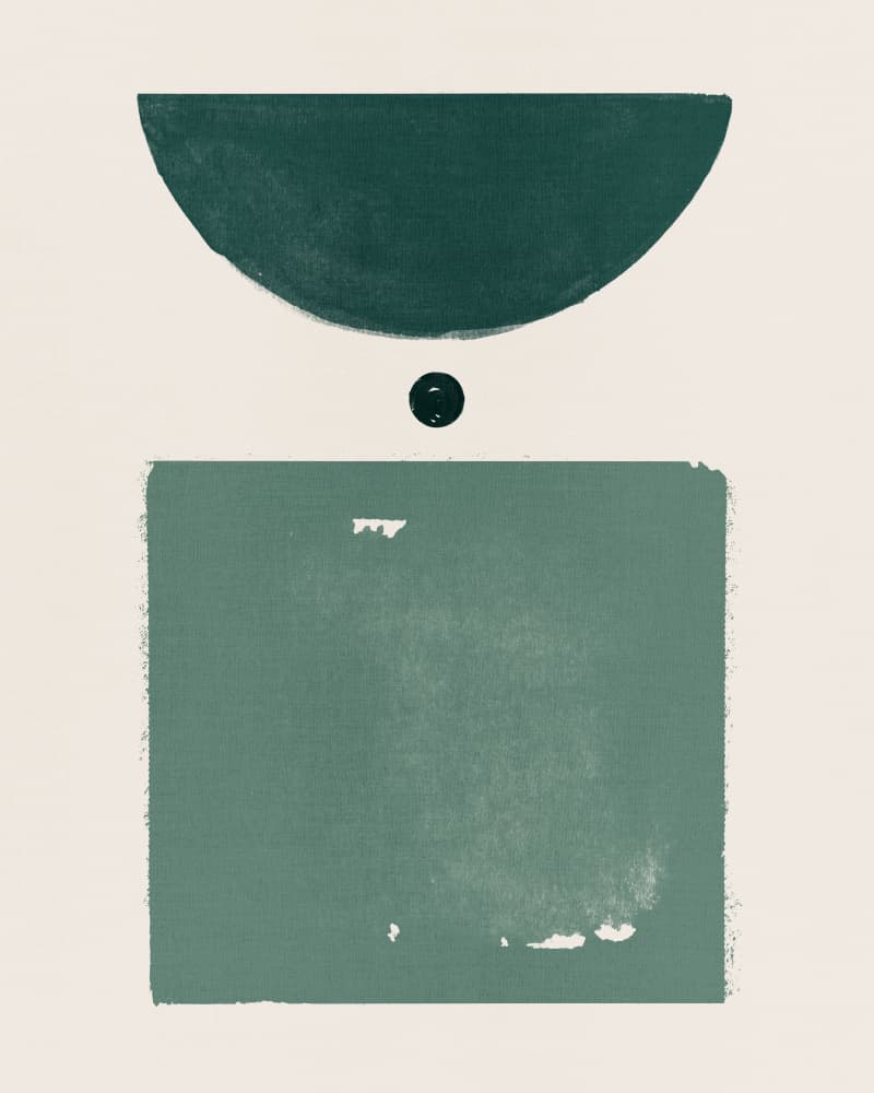 Balanced Green Forms by Ema Paraschiv — canvas wall art