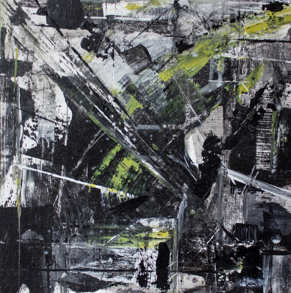 Dynamic Urban Green Strokes by Marloes Aerts — canvas wall art