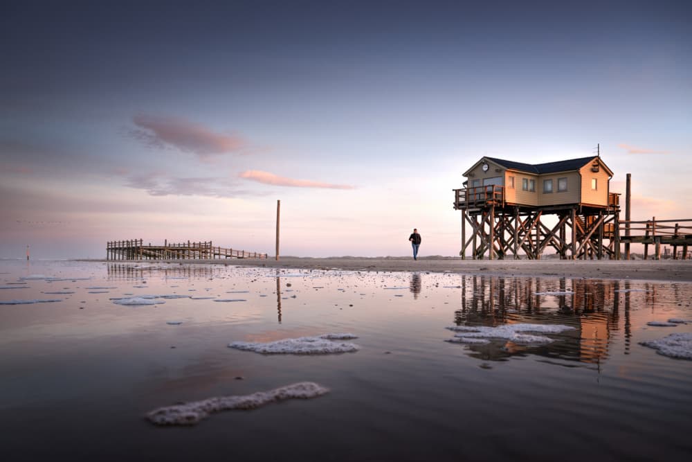 Coastal House Reflection by fotomarion — canvas wall art