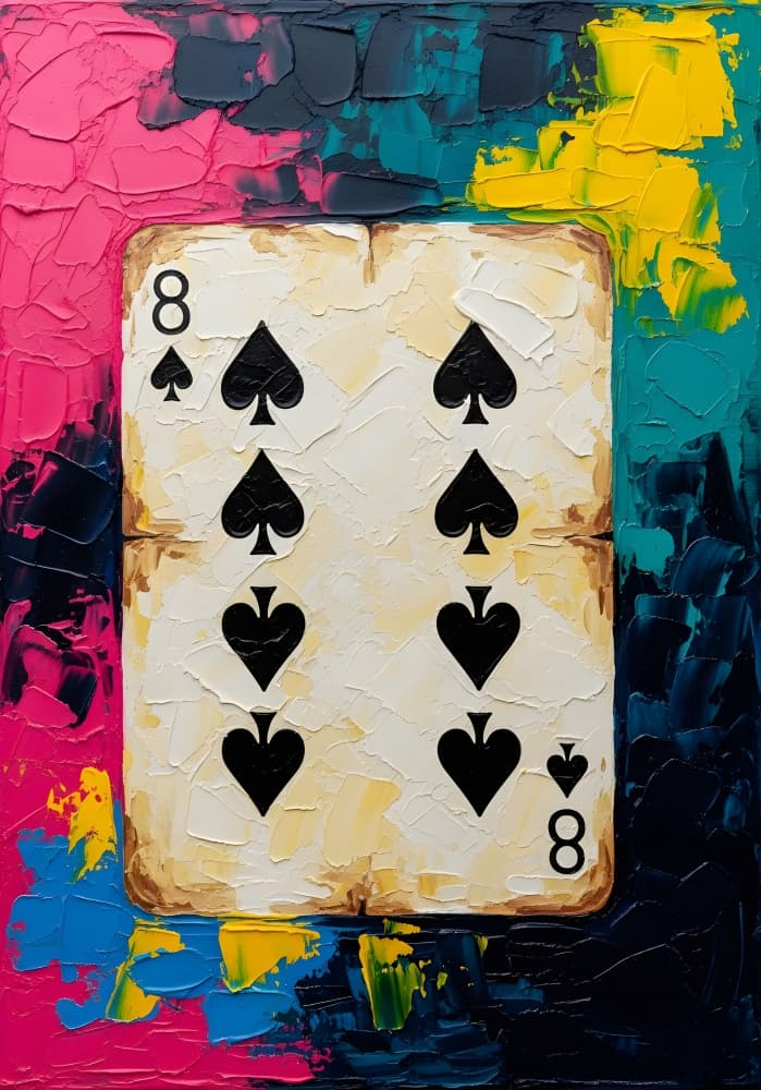 Pop Art Eight Spades by HUGO — canvas wall art