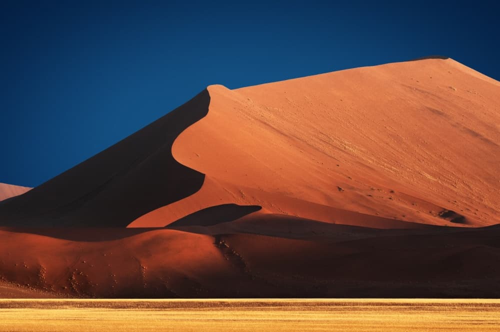Golden Dune Shadows by Mathilde Guillemot — canvas wall art
