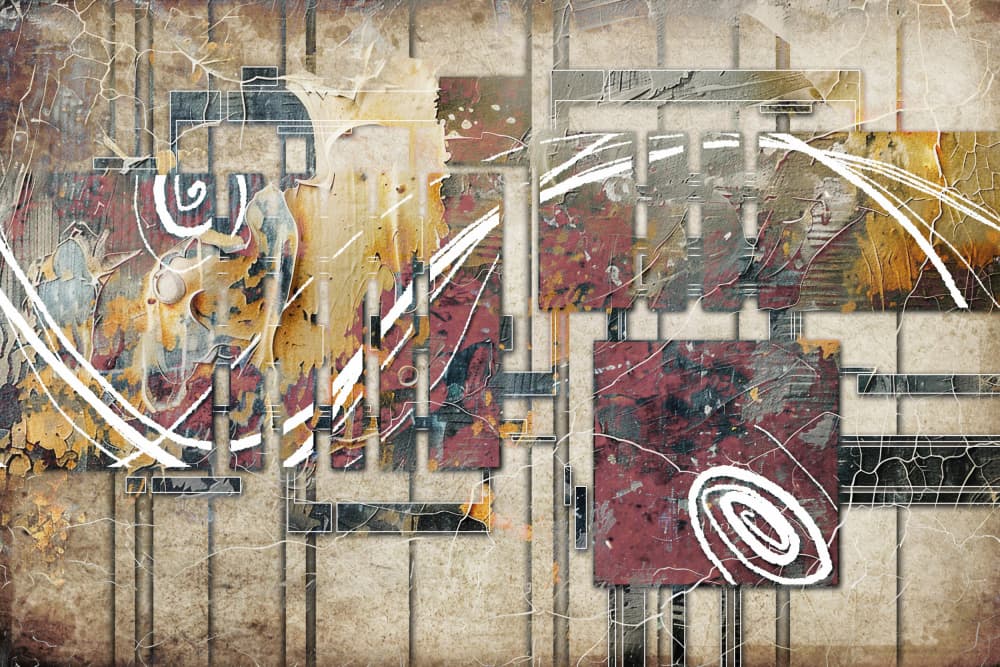 Textured Abstract Geometry by Rafal Kulik — canvas wall art