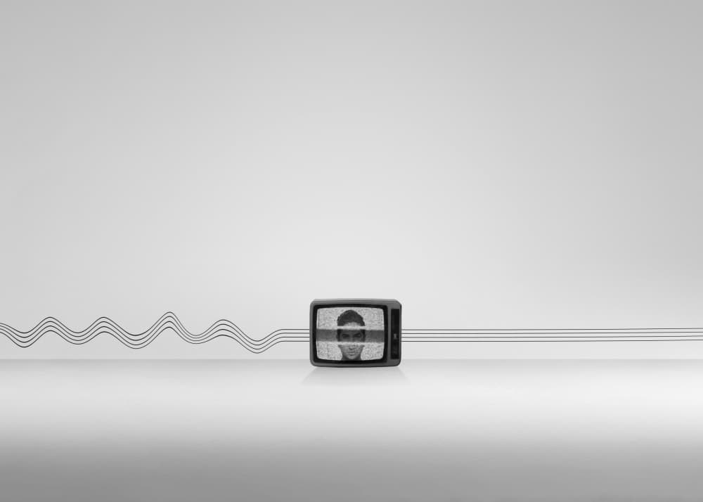 Static TV Head by alizolghadri93 — canvas wall art