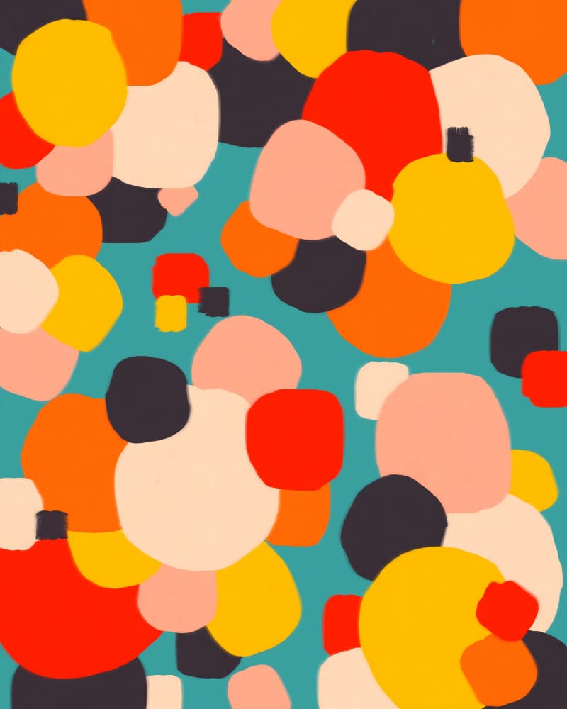 Vibrant Abstract Shapes by Uma Gokhale — canvas wall art