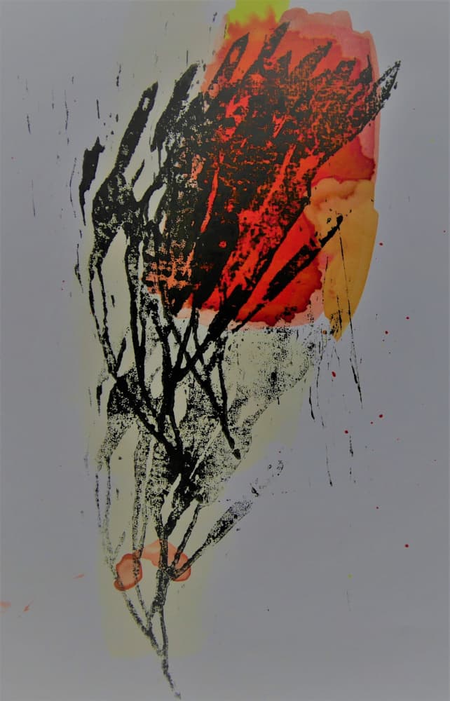 Vibrant Abstract Plant by Doris Schmitz — canvas wall art