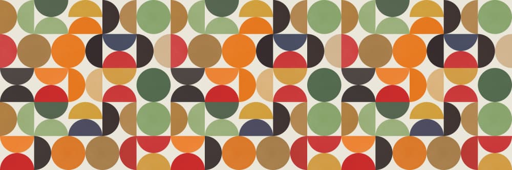 Colorful Geometric Circles by Vitor Costa — canvas wall art