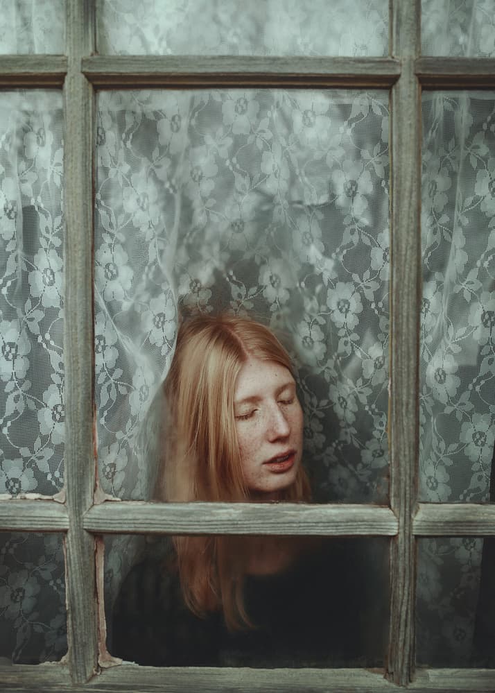 Dreamy Window Portrait by Raluca Arhire — canvas wall art