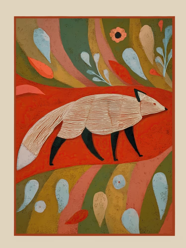 Red Fox Forest by City Art — canvas wall art