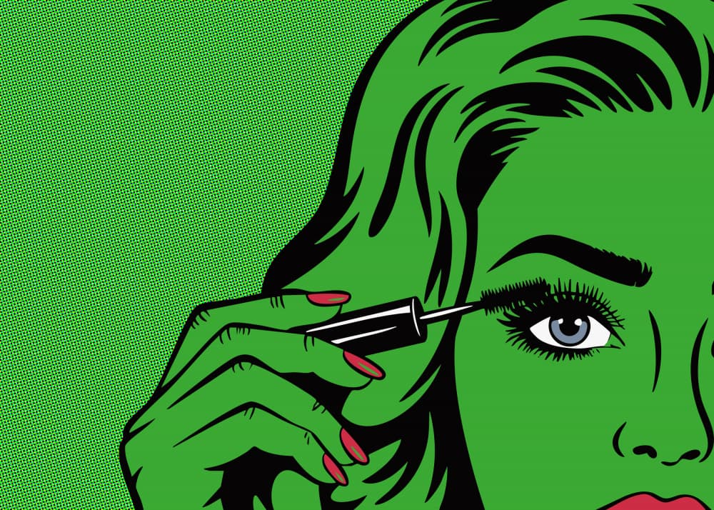 Green Pop Art Mascara by Andreas Magnusson — canvas wall art