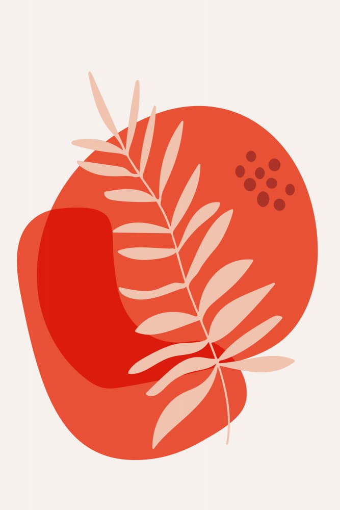 Abstract Terracotta Leaf by Dina Dankers — canvas wall art