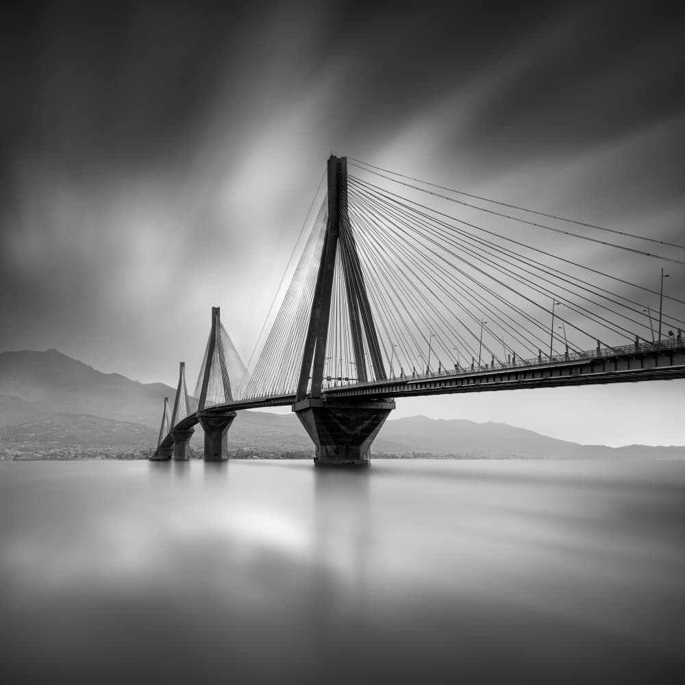 Serene Cable Bridge by George Digalakis — canvas wall art