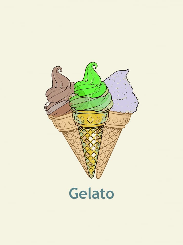Colorful Gelato Cones by casa cartissi — canvas wall art