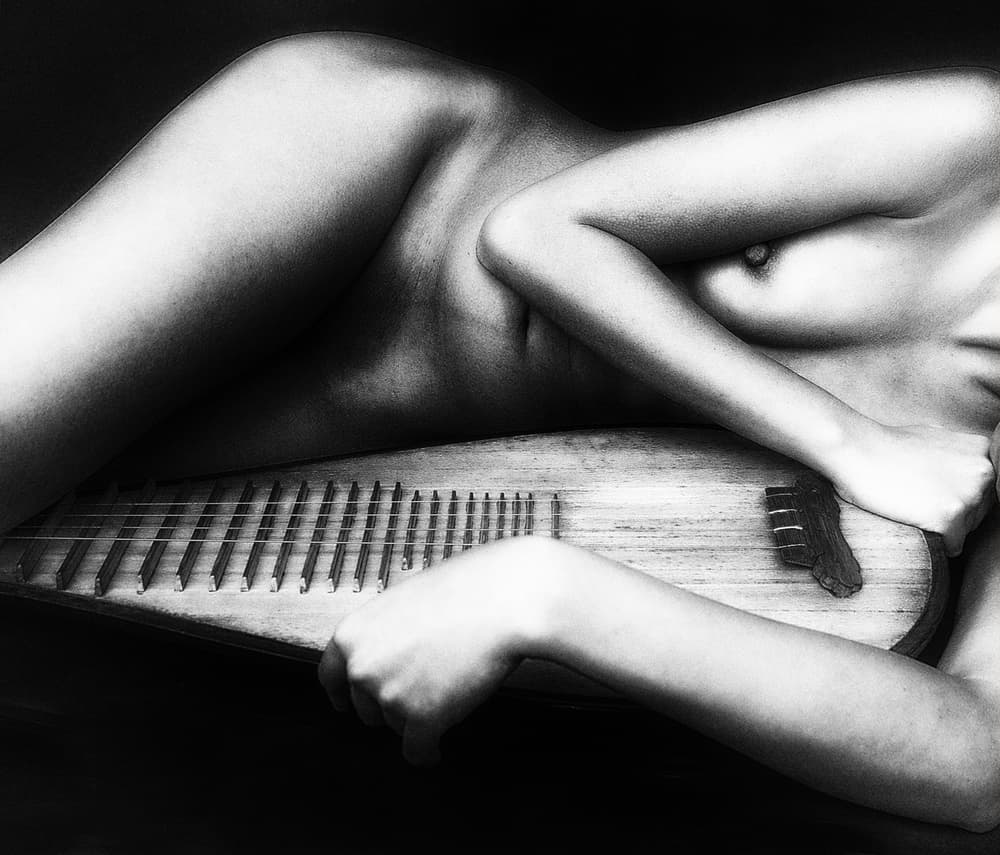 Nude with Lute by David McCracken — canvas wall art
