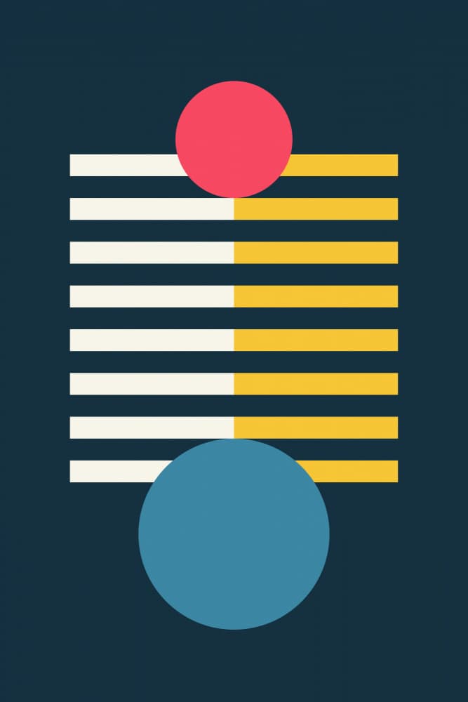 Modern Geometric Balance by jay stanley — canvas wall art