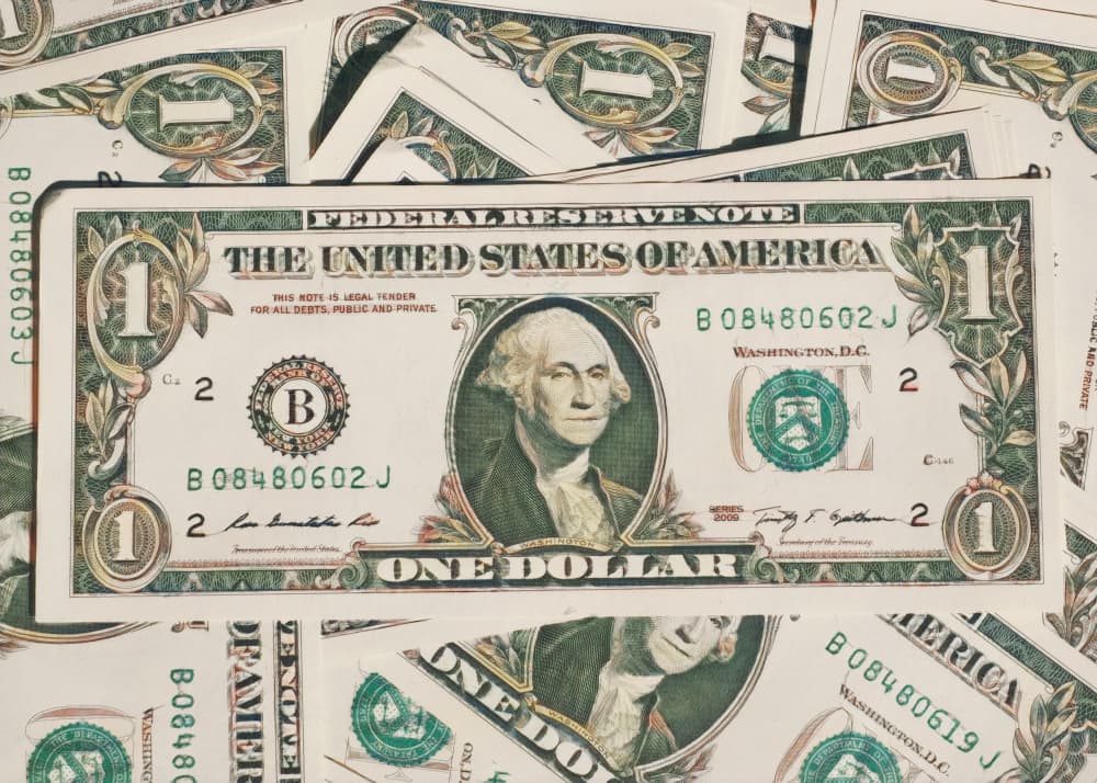 American One Dollar Bills by Pictufy Studio IV — canvas wall art