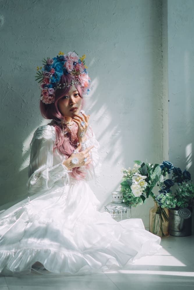 Ethereal Floral Portrait by h112o1 — canvas wall art