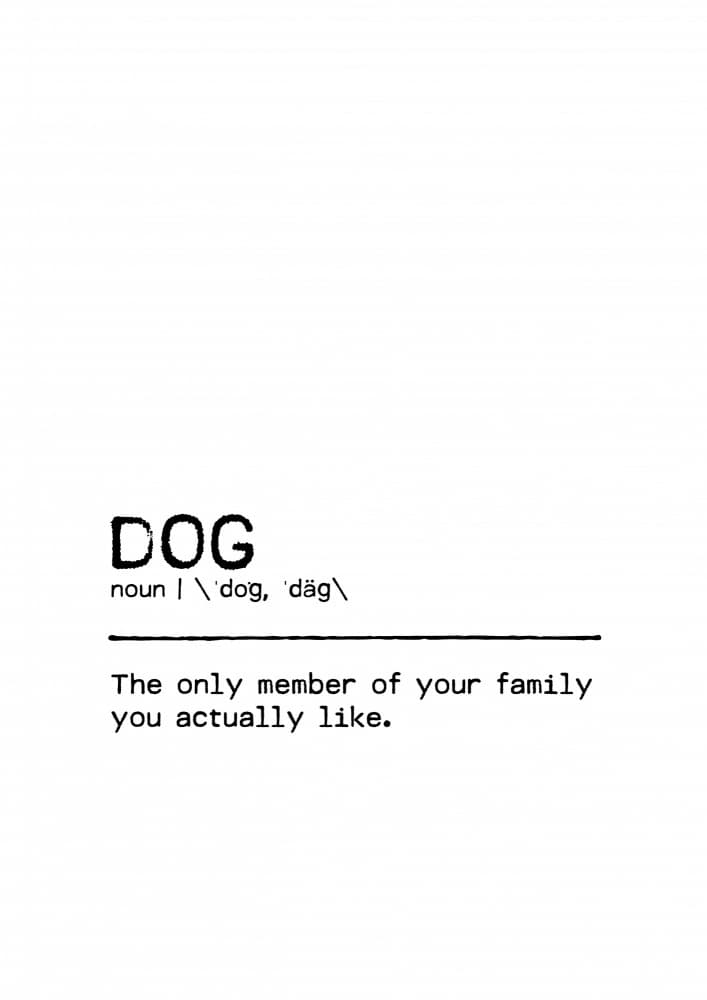 Funny Dog Family Quote by Orara Studio — canvas wall art
