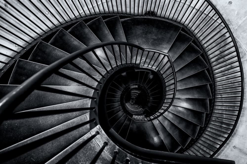 Winding Spiral Staircase by Amnon Eichelberg — canvas wall art