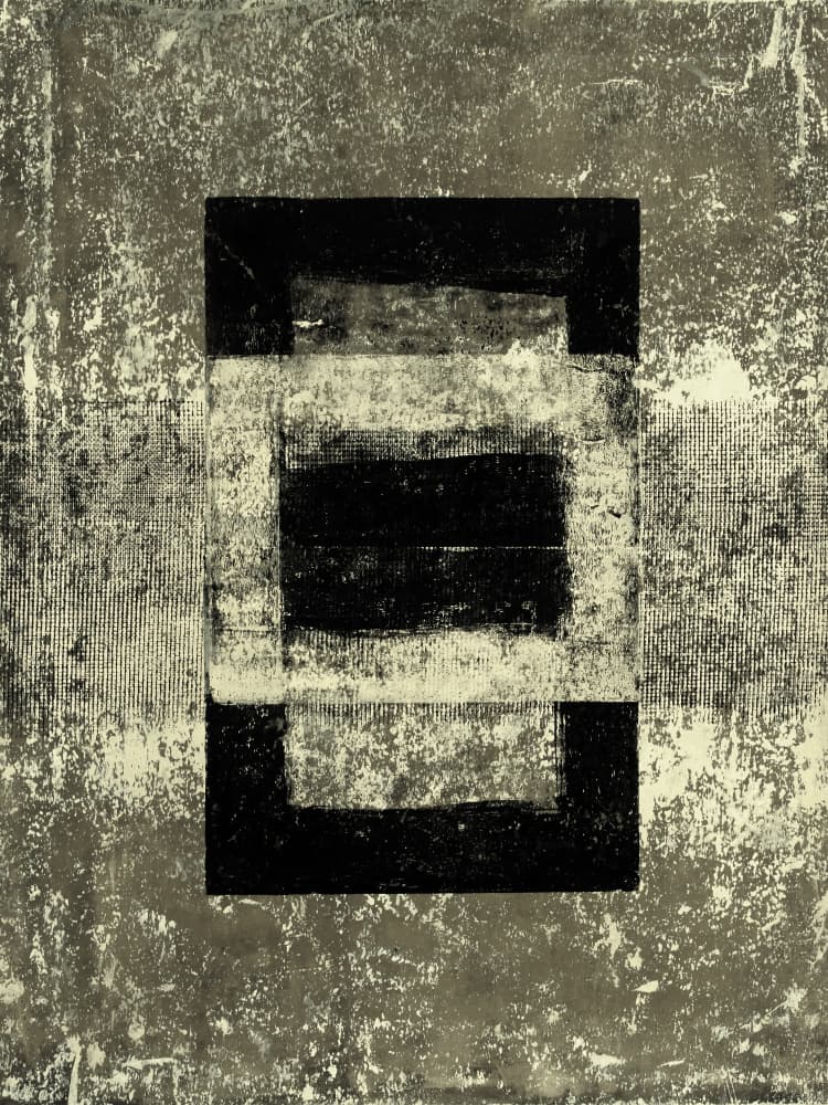 Distressed Abstract Geometry by Petr Strnad — canvas wall art