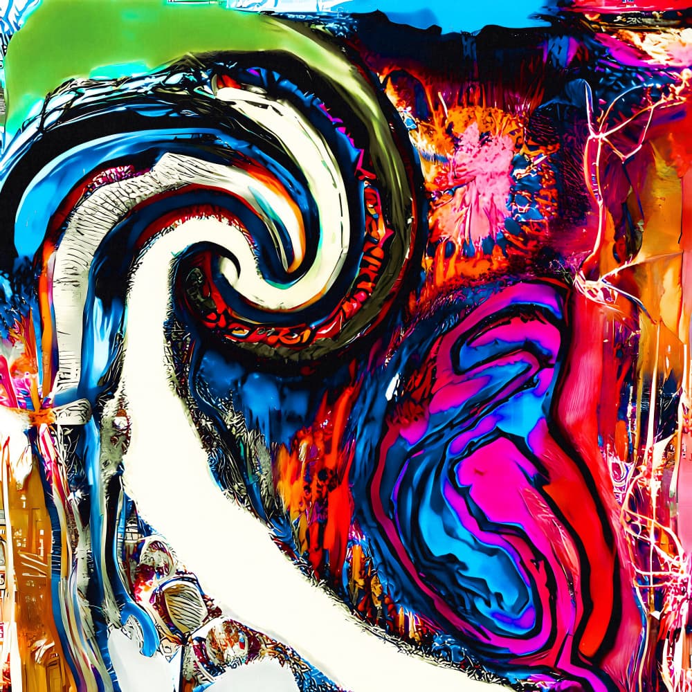 Vivid Abstract Flow by mnemonixART — canvas wall art