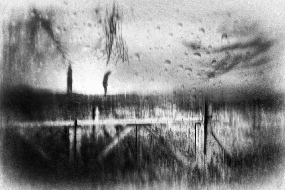 Moody Rain Reflections by Gustav Davidsson — canvas wall art
