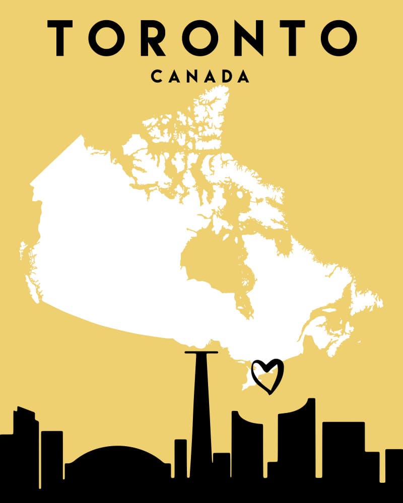 Toronto Canada Love by Emiliano Deificus — canvas wall art