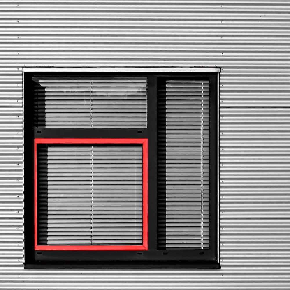 Modern Red Window Frame by Markus Auerbach — canvas wall art