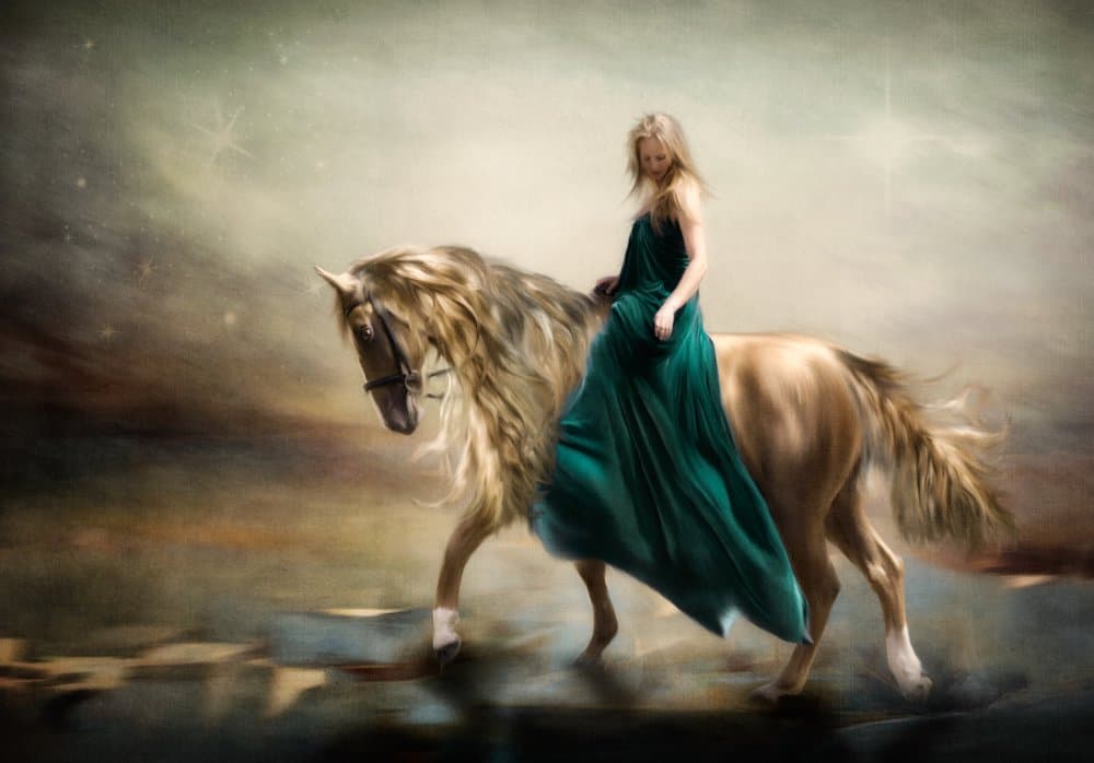 Ethereal Horsewoman by Charlaine Gerber — canvas wall art