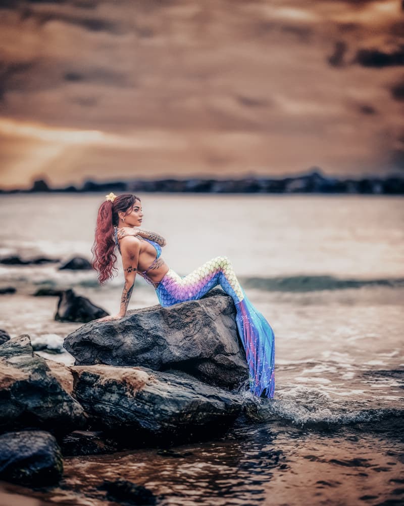 Magical Mermaid Seascape by Vasil Nanev — canvas wall art