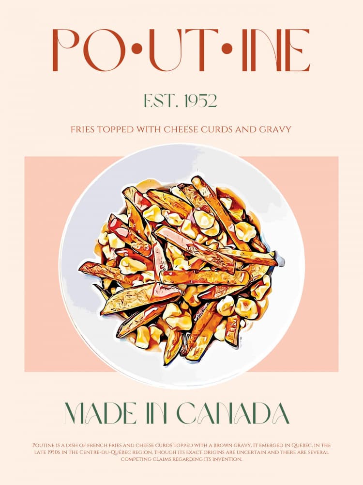 Classic Canadian Poutine by Nazma Khokhar — canvas wall art