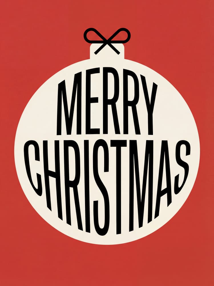 Merry Christmas Ornament by Andreas Magnusson — canvas wall art
